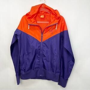 Nike Retro Track & Field Hooded Windbreaker Size Small Pinwheel Logo‎
